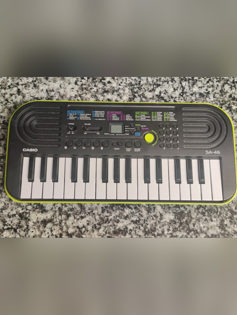 Casio SA-46 Mini Keyboard Piano 32-Key Electronic Keyboard Tested & Working